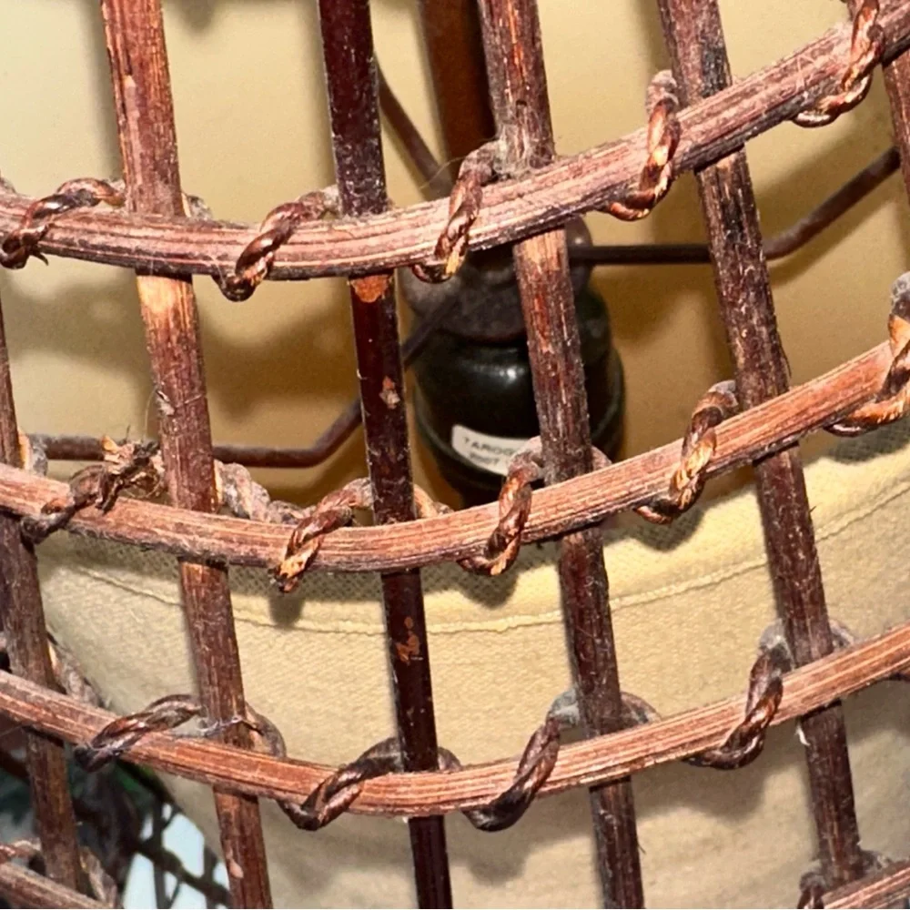 Unique Rustic vintage  wicker/rattan Lantern